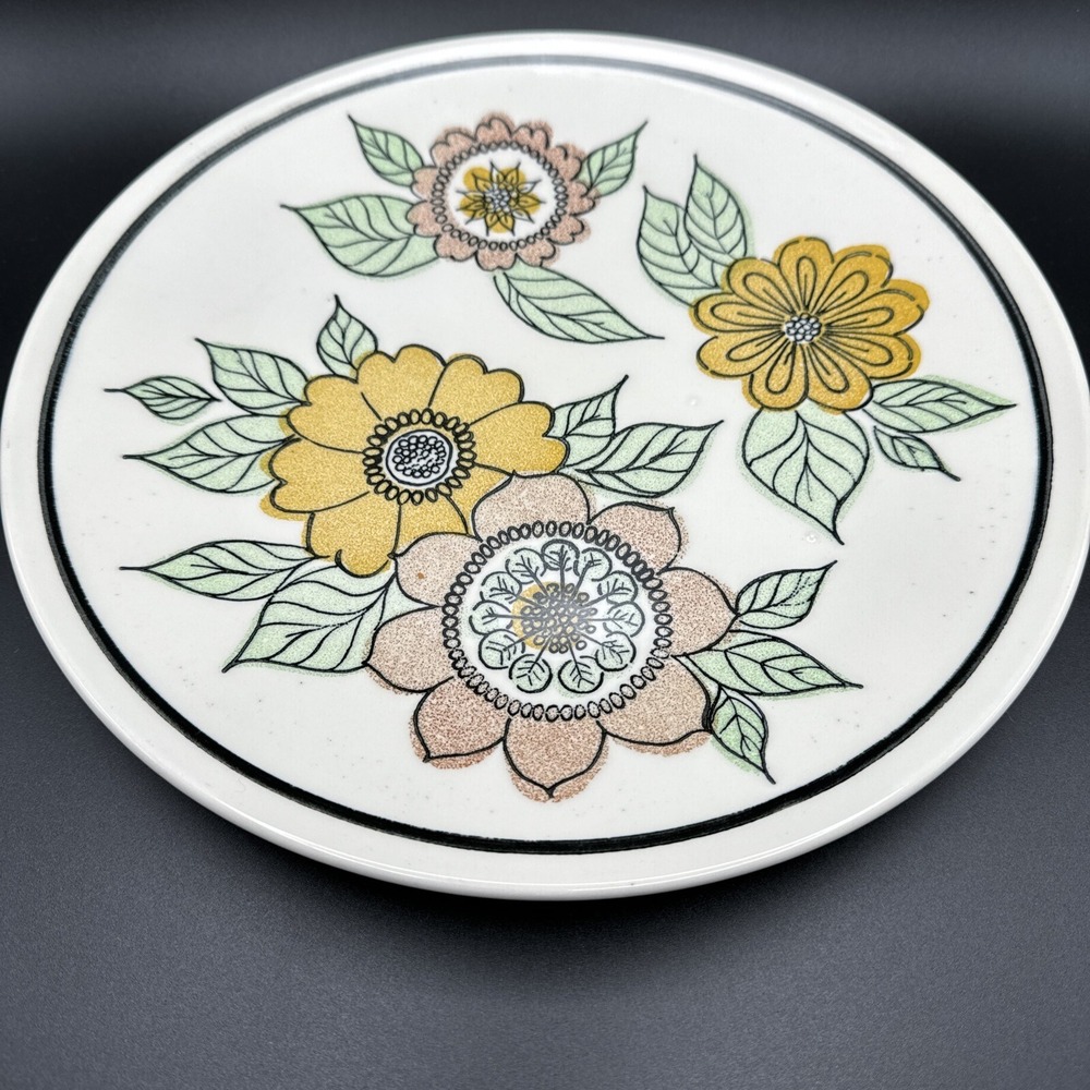 Vintage 60s Taylor Smith Taylor Flora MCM Mod Retro Flower Plate Chop Dinner
